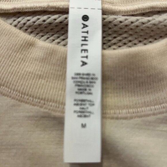 Elegant long-sleeved Athleta jersey cream/ivory size medium athleisure office - Picture 5 of 8
